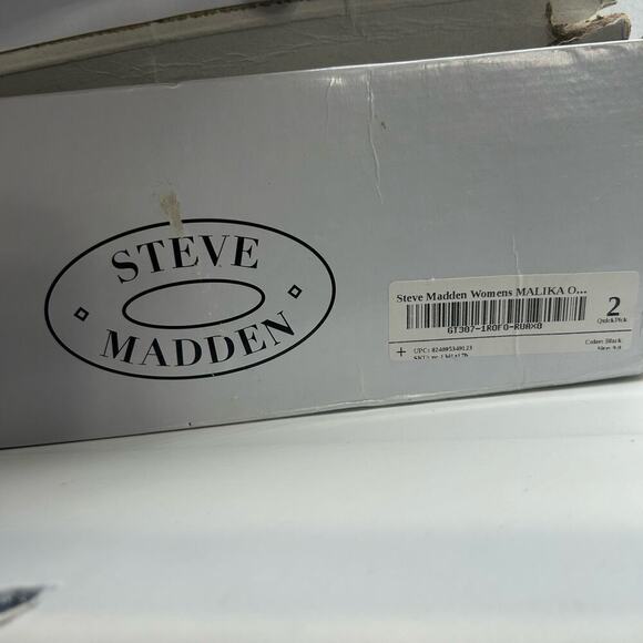 Steve Madded Heels Women 9 Black Malika Open Toe Strap Sandals Wedding Party NEW - Picture 10 of 13